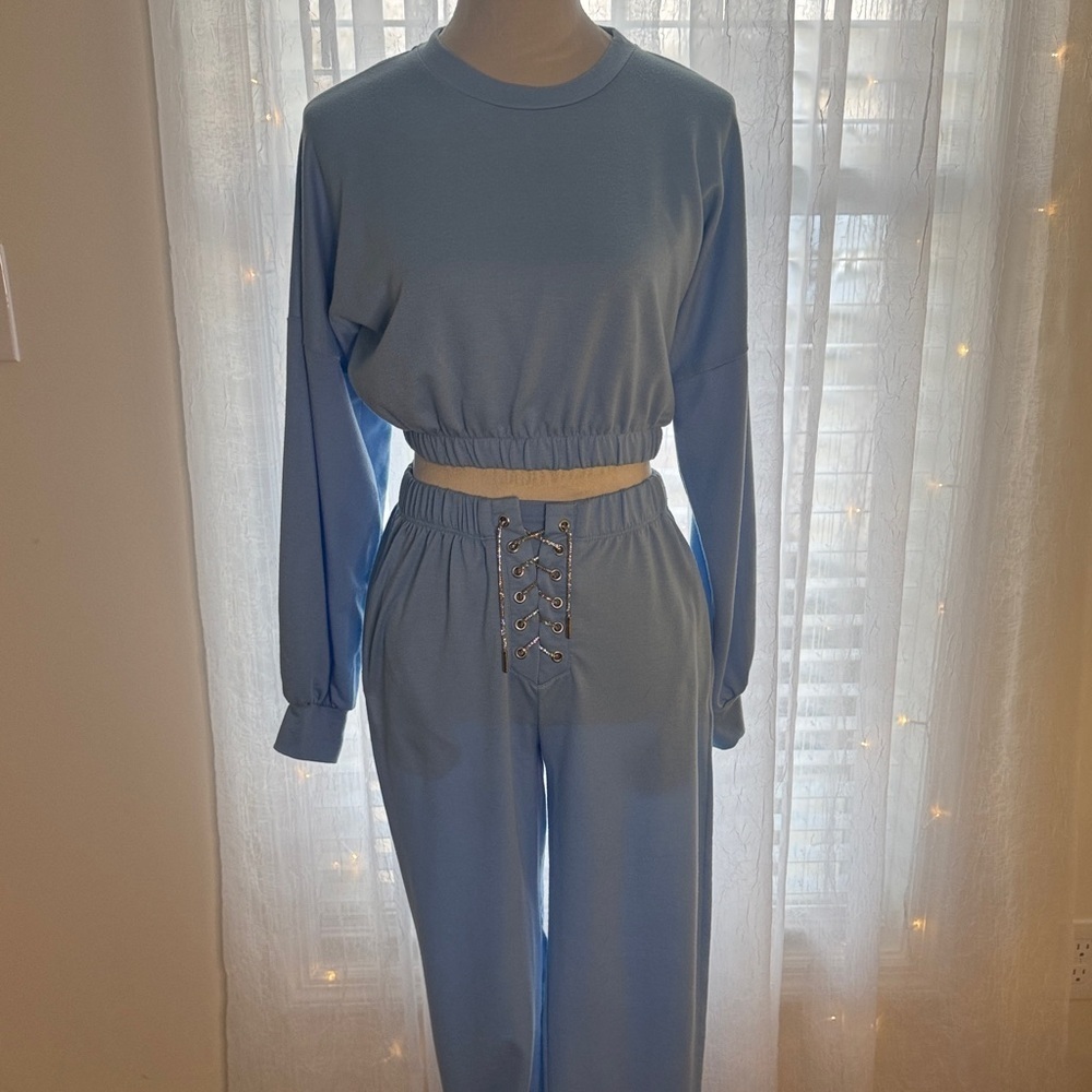 Love J Sky Blue Lounge Set
